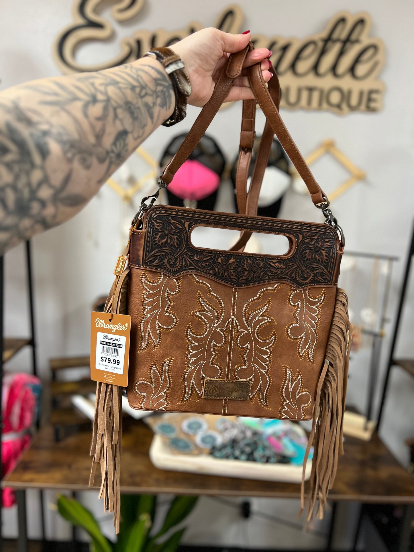 Wrangler fringe crossbody