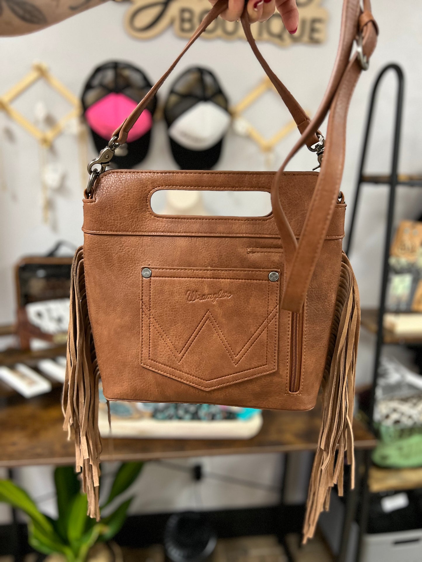 Wrangler fringe crossbody