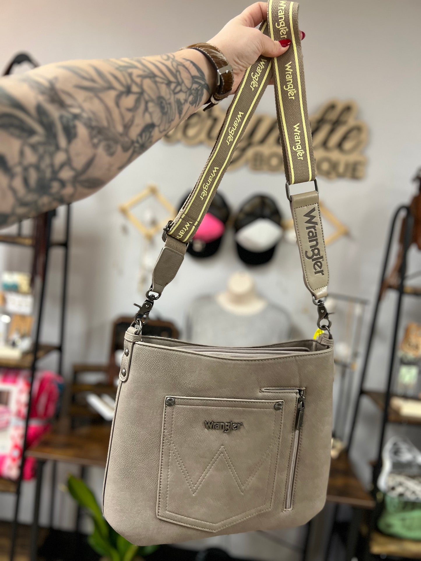 Wrangler grey crossbody