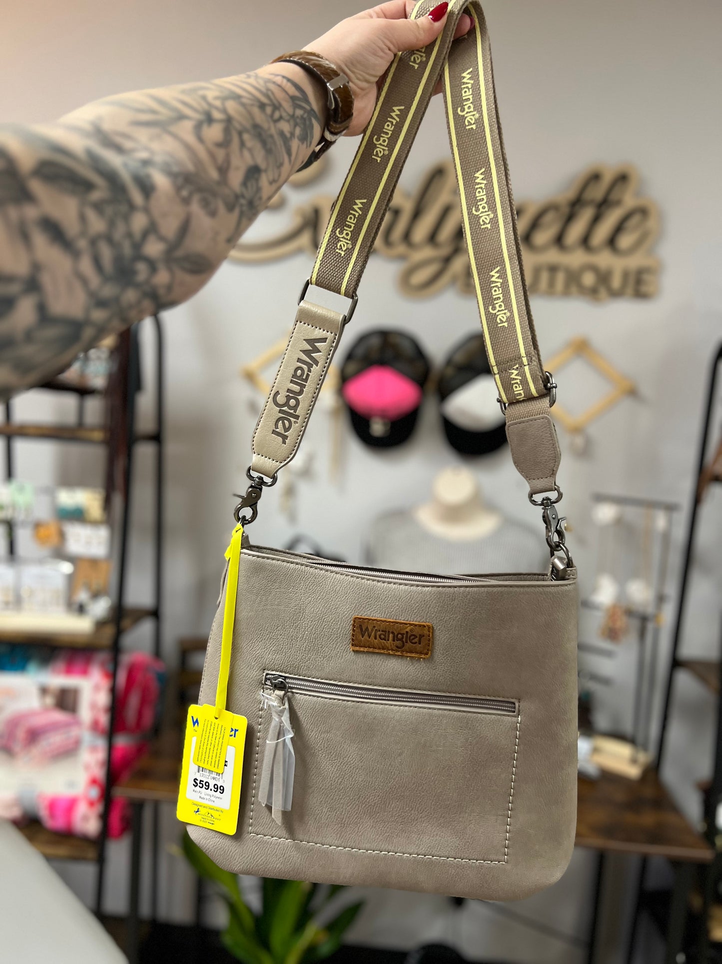 Wrangler grey crossbody