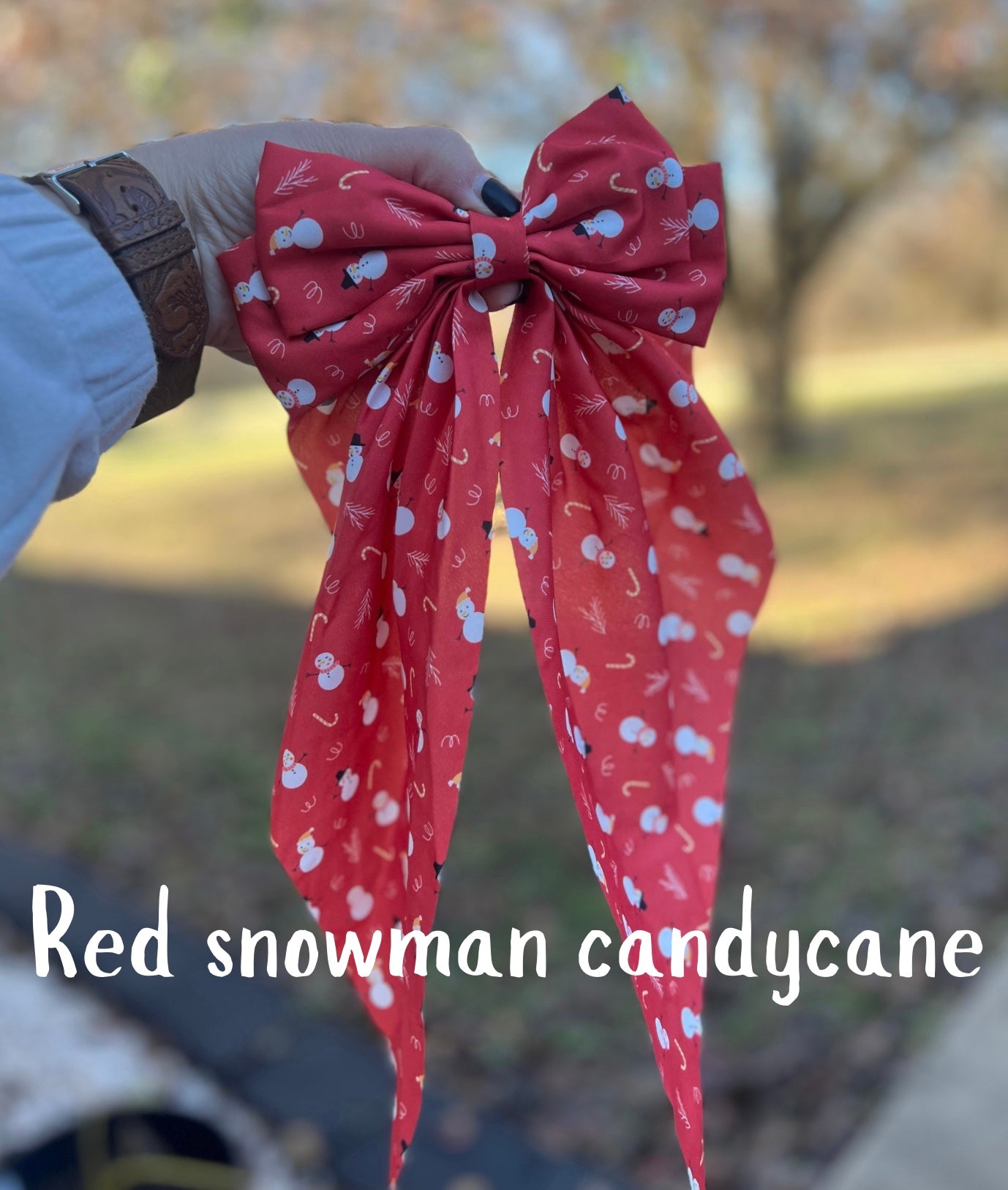 Christmas large flowy bow